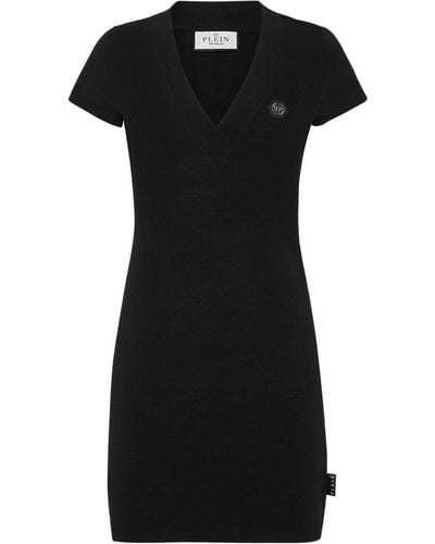 Philipp Plein Rhinestone-embellished T-shirt Dress - Black