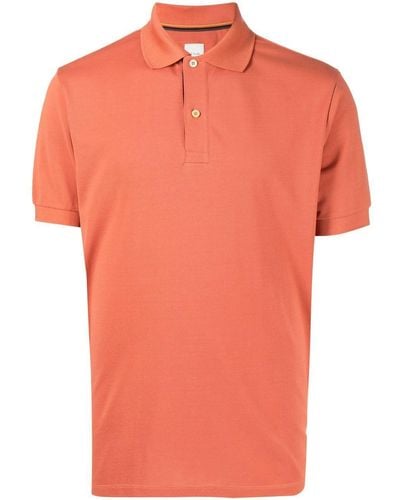 Paul Smith Kurzärmeliges Poloshirt aus Pikee - Orange