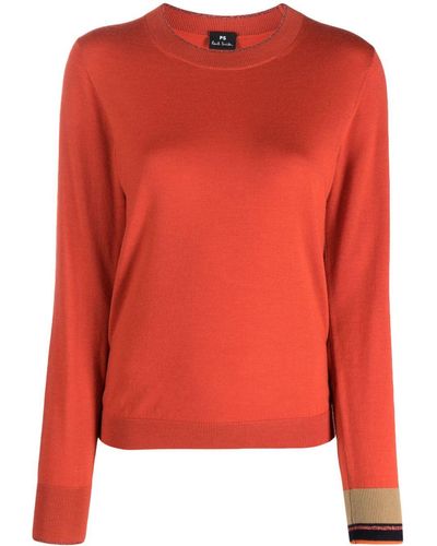 PS by Paul Smith Fein gestrickter Pullover - Rot