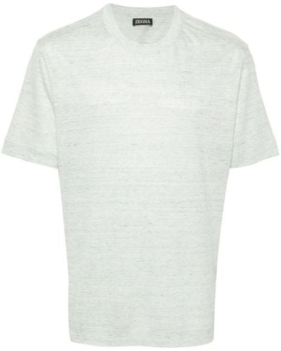 ZEGNA Short-sleeve Linen T-shirt - White