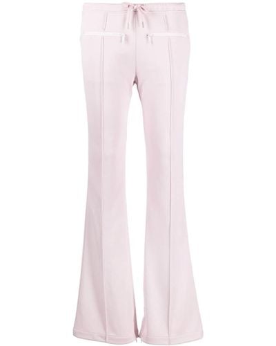 Courreges Drawstring Flared Tracks Trousers - Pink