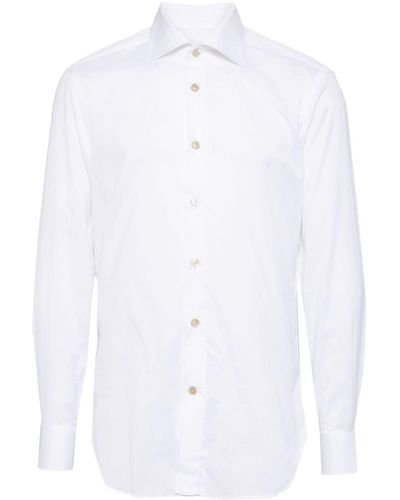Kiton Cotton Button-up Shirt - Wit