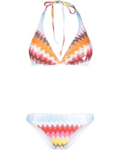 Missoni Zigzag-print Triangle-cup Bikini - Orange