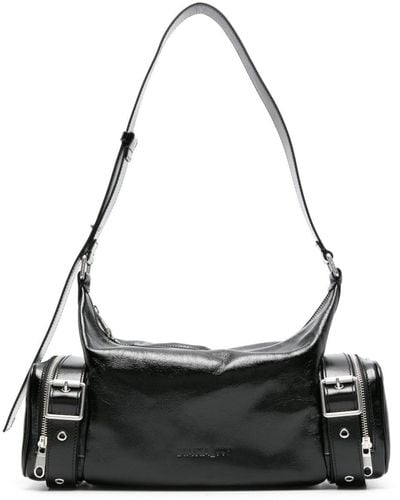 BIASIA Y2k Leather Shoulder Bag - Black