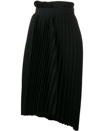 Balenciaga Fancy Pleated Asymmetric Skirt - Black