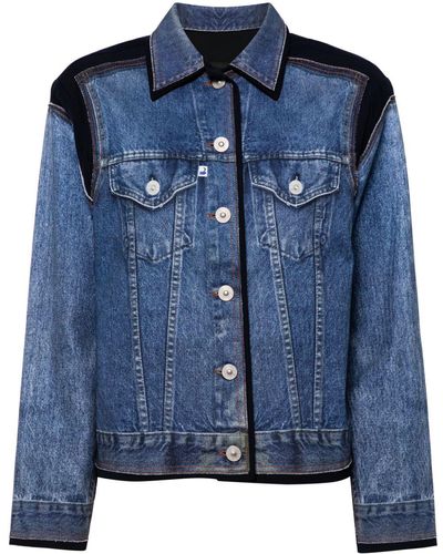 Pushbutton Jacke mit Kontrastdetails - Blau