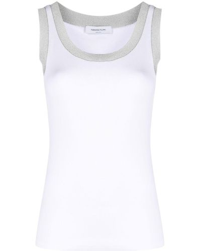 Fabiana Filippi Knitted Sleeveless Tank Top - White