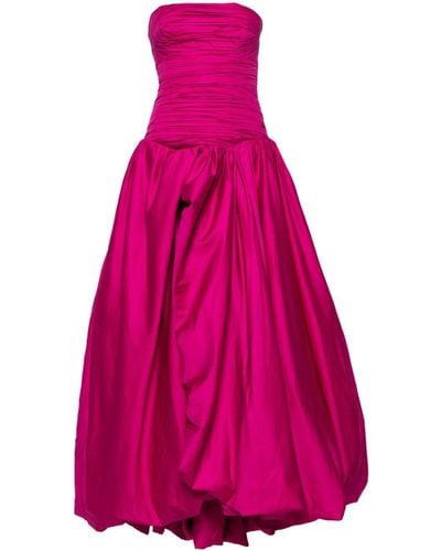 Aje. Violette Asymmetric Strapless Gown - Roze