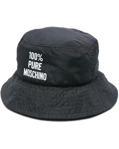 Moschino Vissershoed Met Logoprint - Zwart