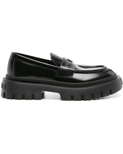 Amiri Chunky Lug Sole Leather Loafers - Black