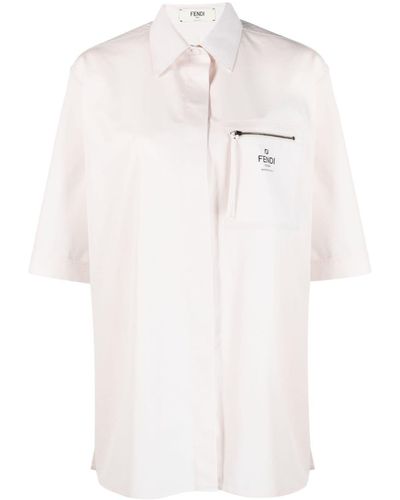 Fendi Camicia con stampa - Bianco