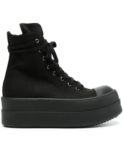 Rick Owens Double Bumper Canvas Sneakers - ブラック