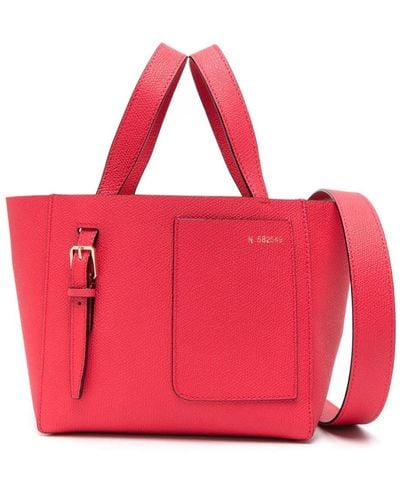 Valextra Mini Soft Bucket Tote Bag - Red