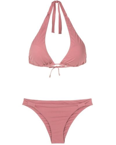 Amir Slama Halterneck Triangle Bikini - Pink