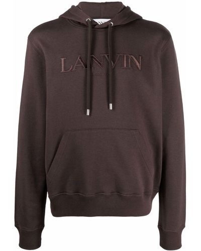 Lanvin ロゴ パーカー - ブラウン