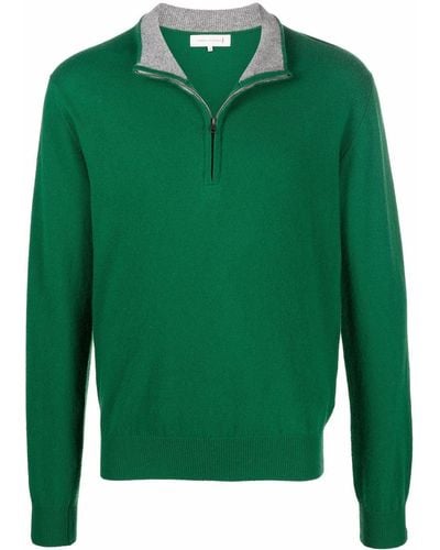 Mackintosh Pullover mit kurzem Reißverschluss - Grün