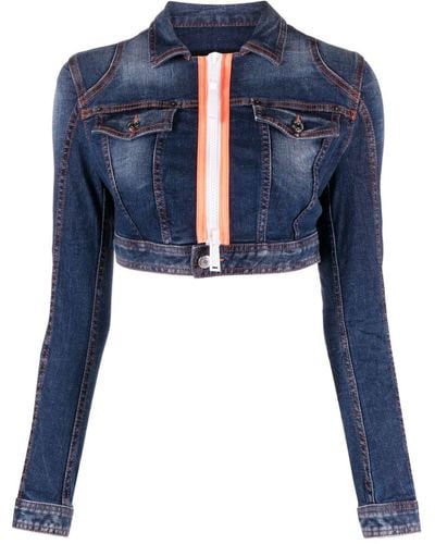 DSquared² Cropped Jas - Blauw