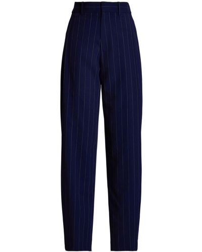 Ralph Lauren Collection Pantalon de tailleur Cassidy à taille mi-haute - Bleu