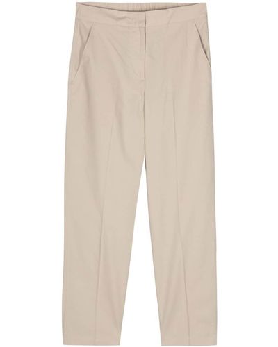 Seventy Slim-cut Cropped Trousers - Natural