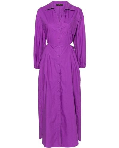 Twin Set Actitude Poplin Maxi Dress - Purple
