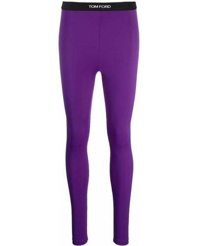 Tom Ford LEGGINGS With Logo On The Waist - Purple