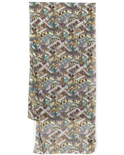 PS by Paul Smith City-print scarf - Gris