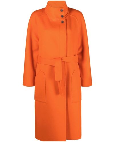 Fabiana Filippi Einreihiger Mantel mit Gürtel - Orange