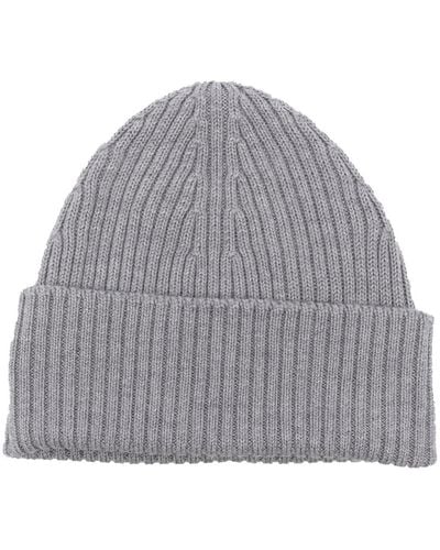 Lacoste Chunky Ribbed-knit Beanie - Grey