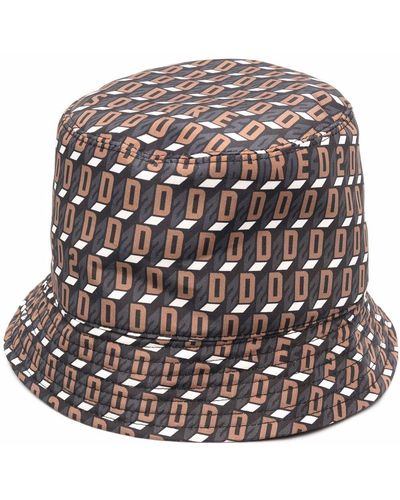 DSquared² Sombrero de pescador con logo estampado - Multicolor