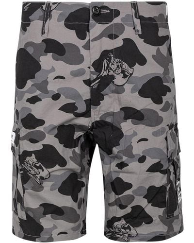 A Bathing Ape Ursus Military Shorts - Gray