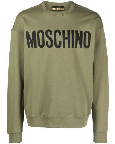 Moschino Logo-print Crew-neck Sweatshirt - Green