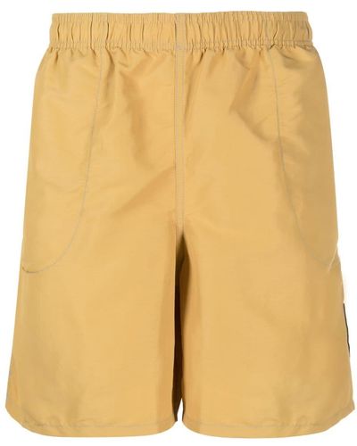 Stussy Surfman-Patch Elasticated Swim Shorts - Yellow
