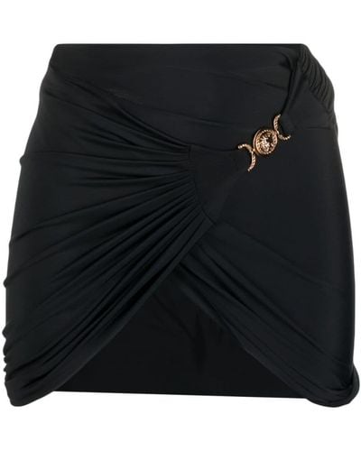 Versace メドゥーサ ラップスカート - ブラック