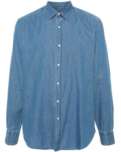 Aspesi Long-sleeve Chambray Shirt - Blue