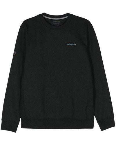 Patagonia Sweater Met Print - Zwart