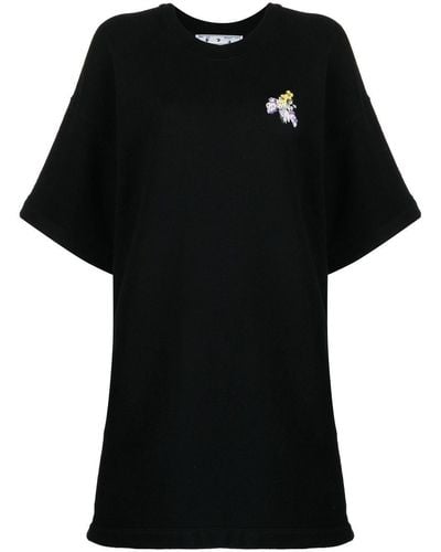 Off-White c/o Virgil Abloh Floral Arrows T-shirt Dress - Black