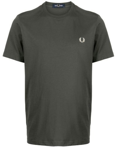 Fred Perry T-shirt girocollo Laurel Wreath con stampa - Verde