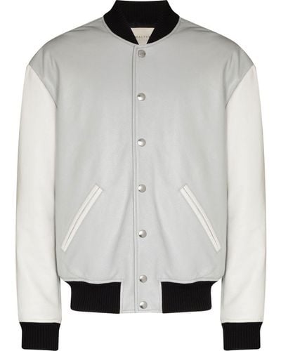 1017 ALYX 9SM Light Grey Lambskin Bomber Jacket