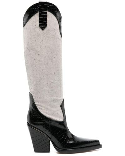 Paris Texas El Dorado 100mm Canvas Boots - White