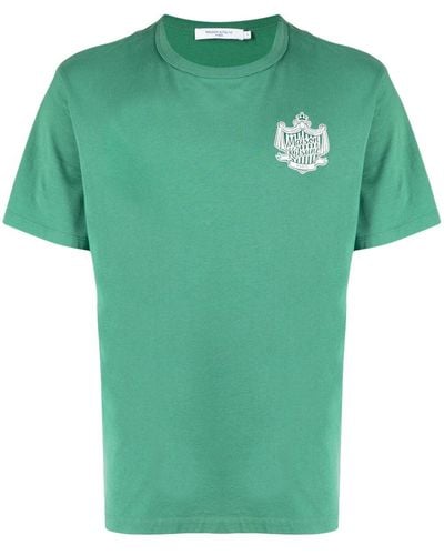 Maison Kitsuné T-shirt Met Logoprint - Groen