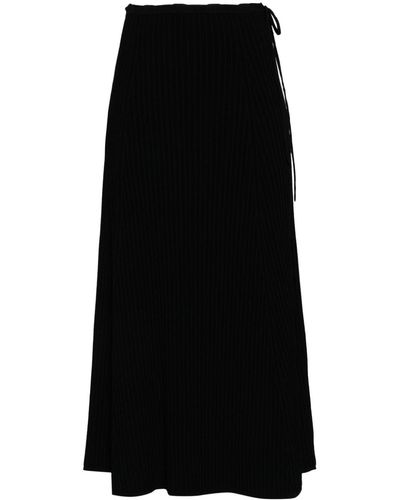 Roberto Collina Ribbed Midi Skirt - ブラック