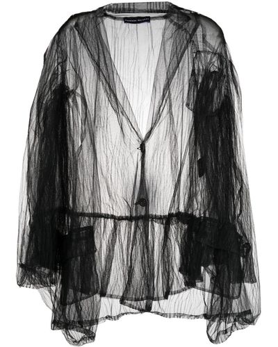 BARBARA BOLOGNA Semi-transparenter Pullover - Schwarz