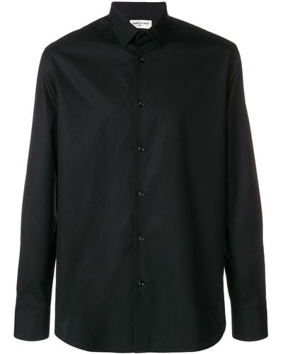 Saint Laurent Camisa clásica ajustada - Negro