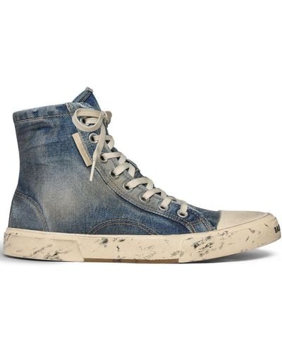 Balenciaga Paris High-Top-Sneakers - Blau