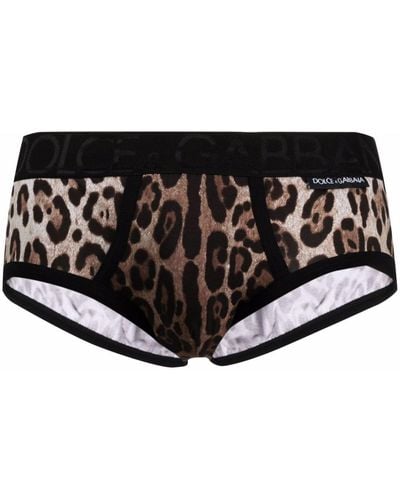 Dolce & Gabbana Shorts mit Leoparden-Print - Schwarz