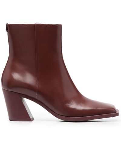 Camper Karole Square-toe Ankle Boots - Red