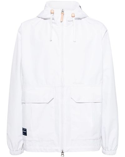 Chocoolate Logo-patch Zip-up Hooded Jacket - White