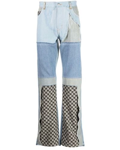 MISBHV Jeans con design patchwork - Blu