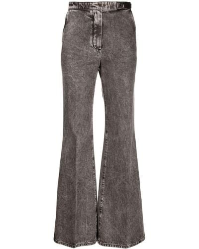 Fendi Belted Flared Jeans - Gray