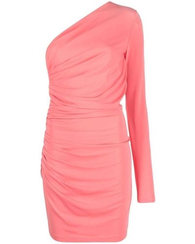 DSquared² Ruched One-shoulder Minidress - Pink